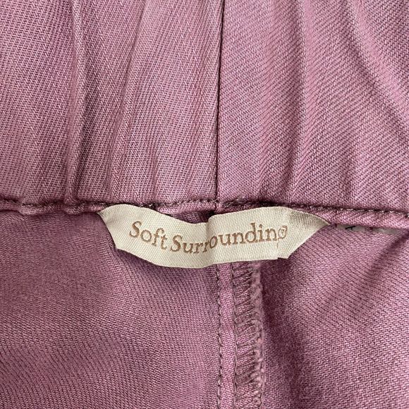 Soft Surroundings Ankle Pant Wine color with snaps at ankle Pull on denim Casual - Picture 6 of 11